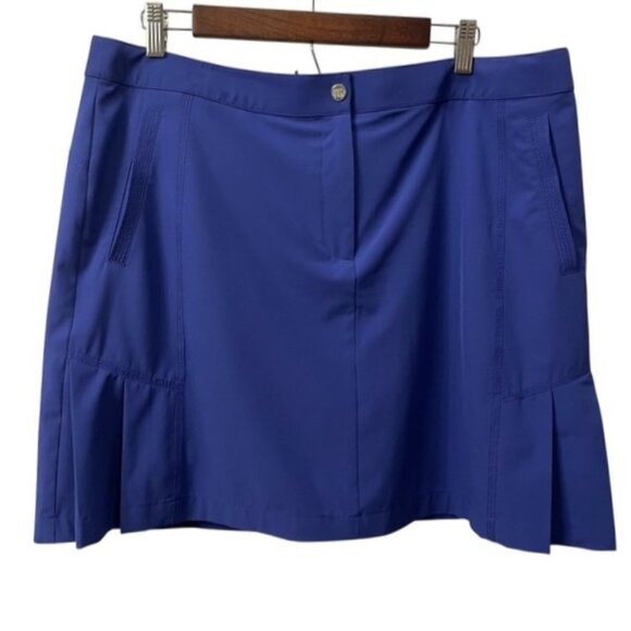 Chico’s Zenergy Golf Skort Size Large Cobalt Blue Sporty Tennis Activewear - Picture 1 of 14